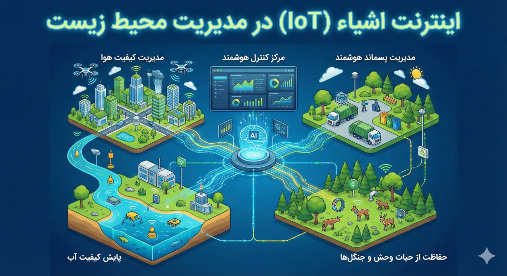 اینترنت اشیاء (IoT) برای مدیریت و کاهش آلودگی‌های زیست‌محیطی