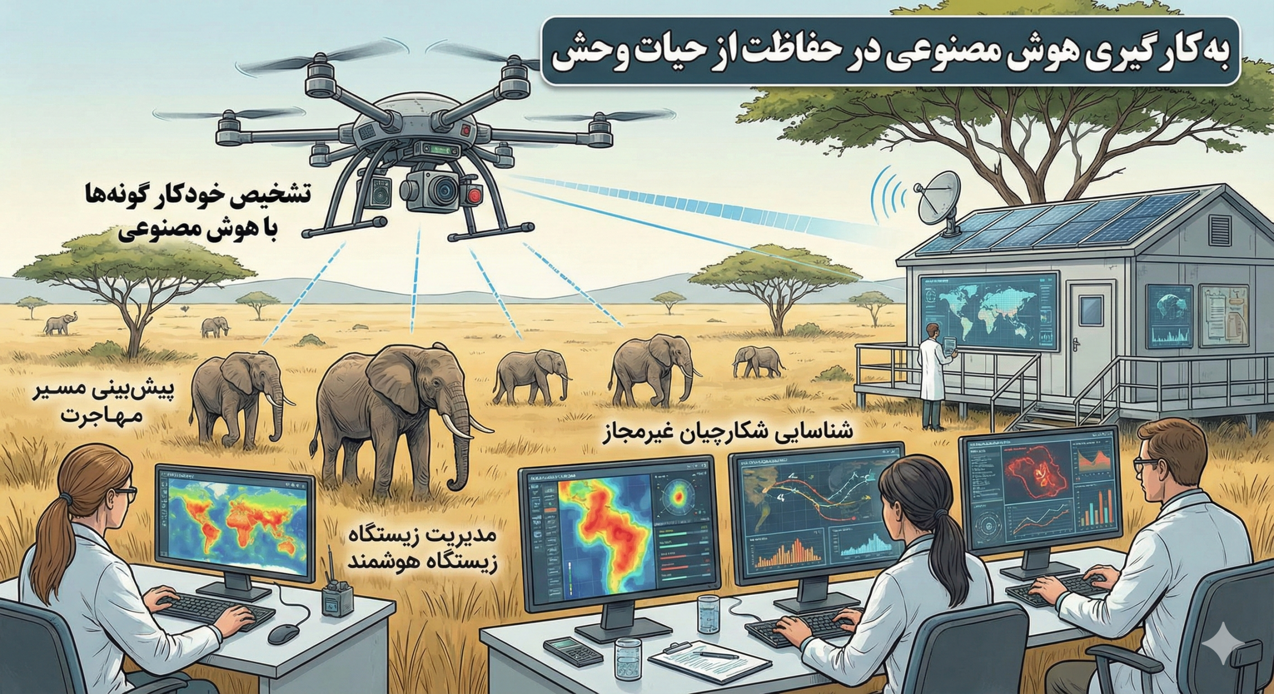 هوش مصنوعی در حفاظت از حیات وحش