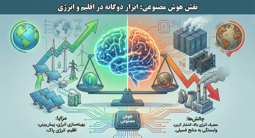 نقش هوش مصنوعی به عنوان ابزاری دوگانه در مواجهه با چالشهای اقلیمی و انرژی